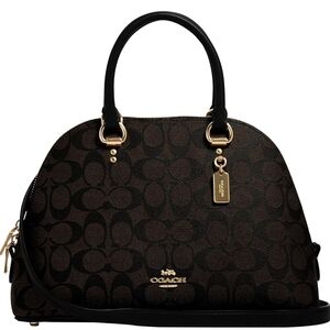 Coach Katy Satchel In Signature Canvas